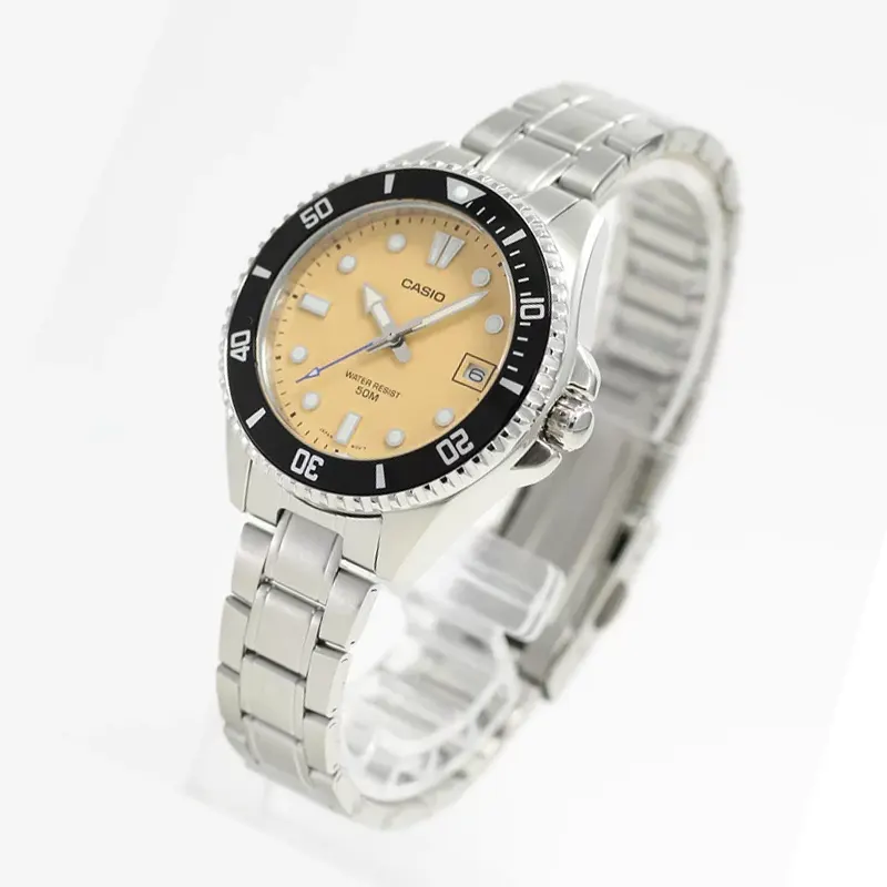 Casio Standard Japan Quartz Salmon Dial Watch-  MDV-10D-4A2V